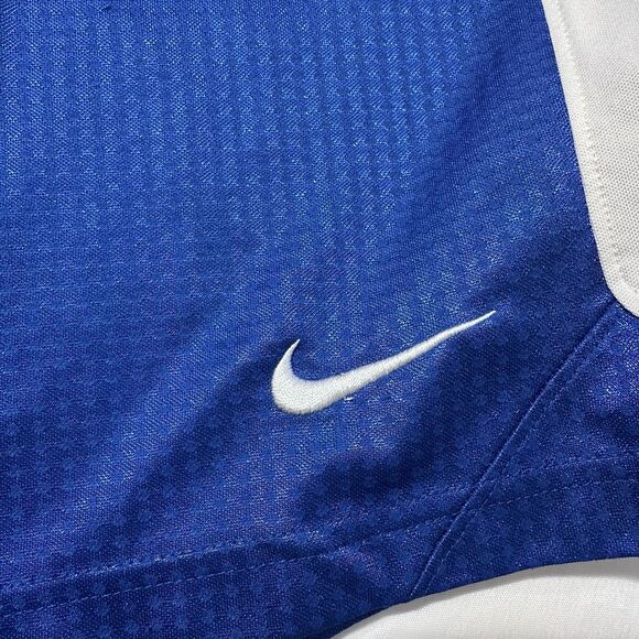 VINTAGE Nike Basketball Shorts Mens Large Blue White Dazzle Shimmer Y2K 00s - Picture 10 of 11